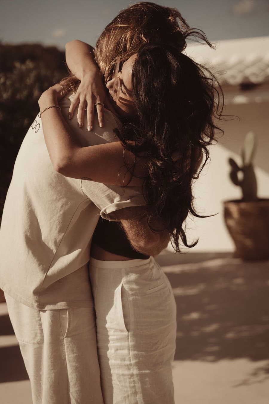 A couple connecting openly
